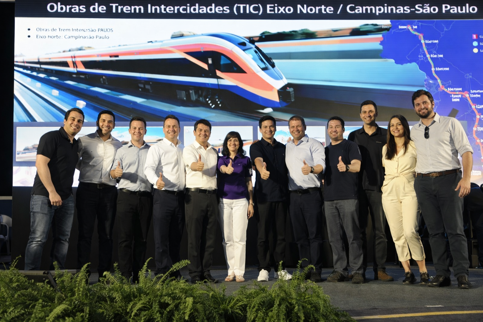 Obras do Trem Intercidades avançam em Vinhedo com visita de Tarcísio