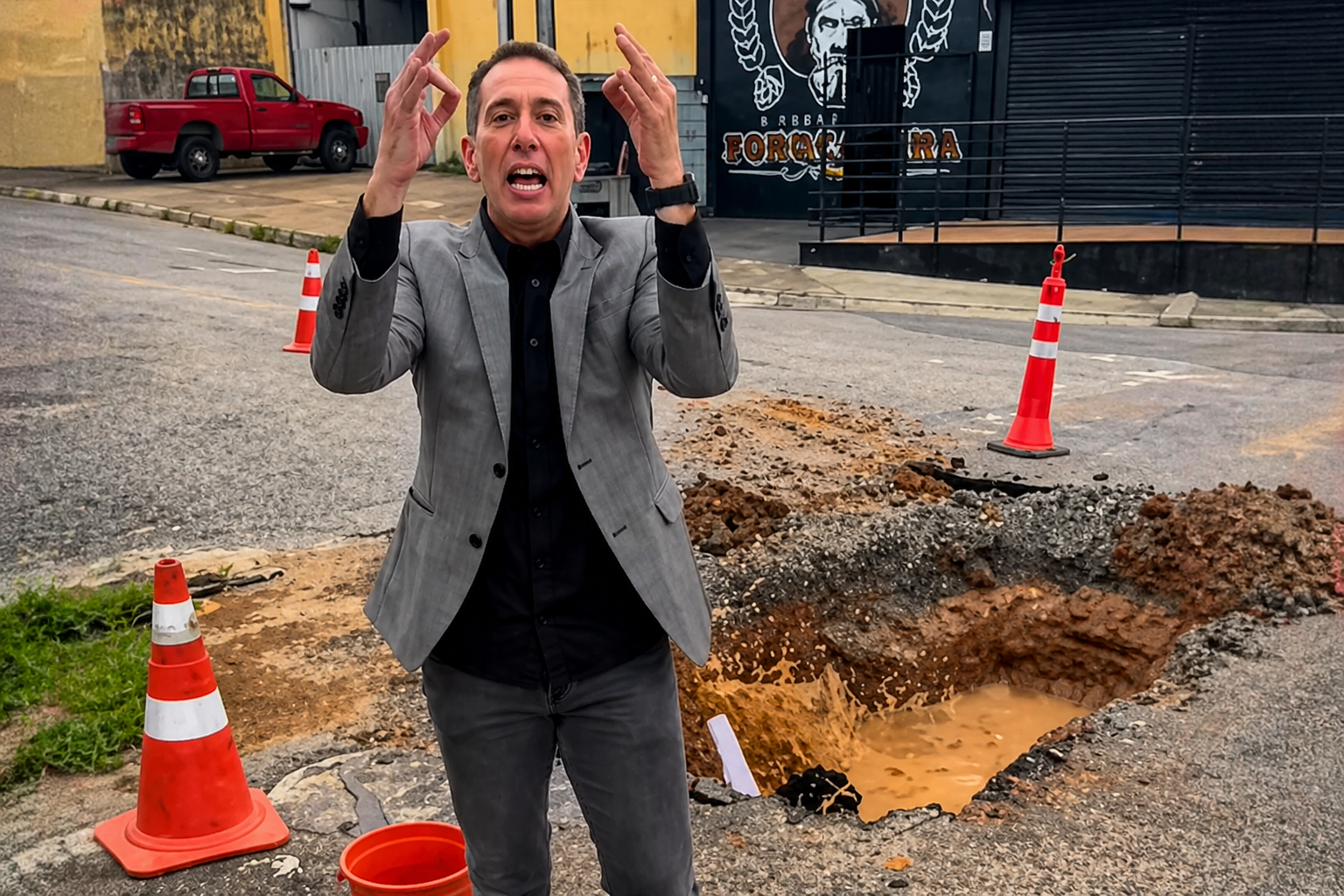 Relatório aponta gasto de R$ 197 mil com ação de buraco falso ligada a prefeito tiktoker