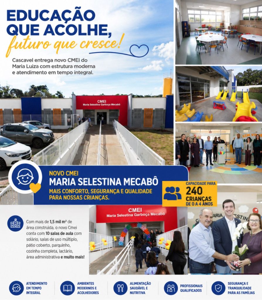 PREFEITURA ENTREGA NOVO CMEI DO MARIA LUIZA COM ESTRUTURA MODERNA E CAPACIDADE PARA 240 CRIANÇAS
