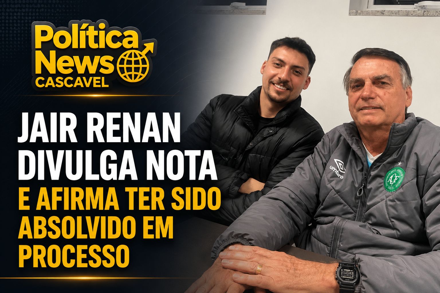 Jair Renan divulga nota e afirma ter sido absolvido em processo citado nas redes sociais