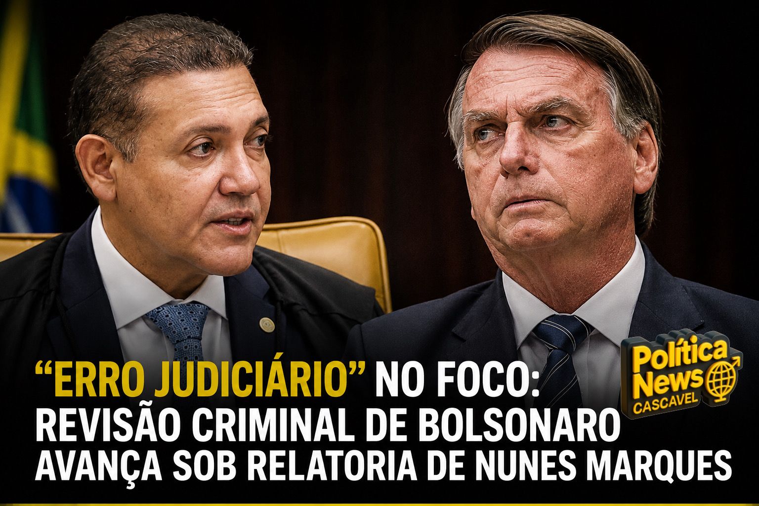 “Erro judiciário” entra em debate após revisão criminal envolvendo Bolsonaro avançar no STF