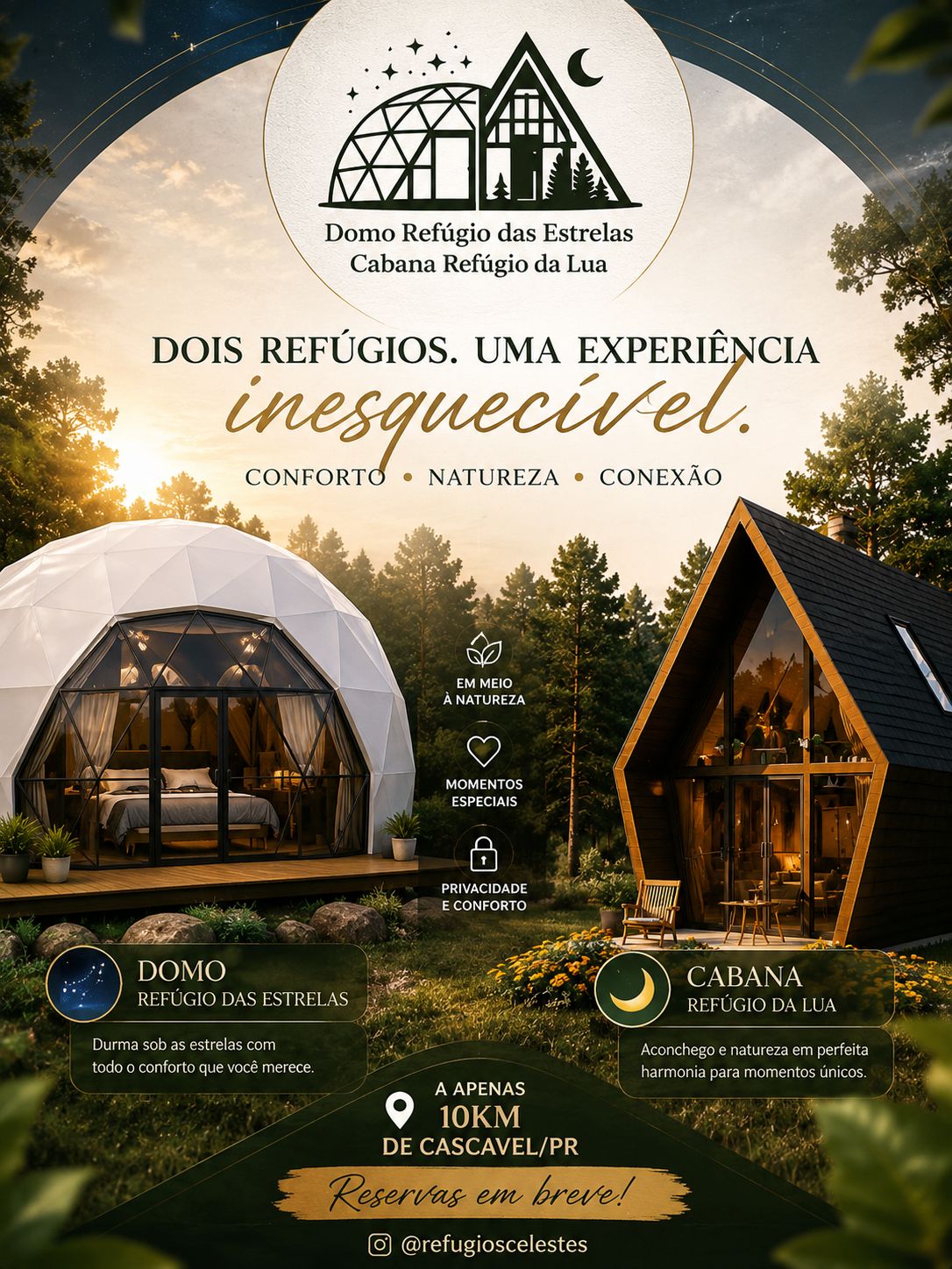REFÚGIO DAS ESTRELAS E DA LUA | Novo destino turístico nasce em meio à natureza a poucos quilômetros de Cascavel