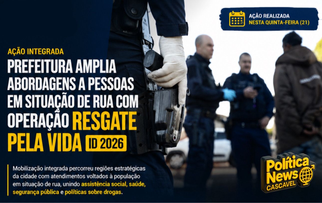 OPERAÇÃO RESGATE PELA VIDA | Prefeitura intensifica abordagens a pessoas em situação de rua em Cascavel