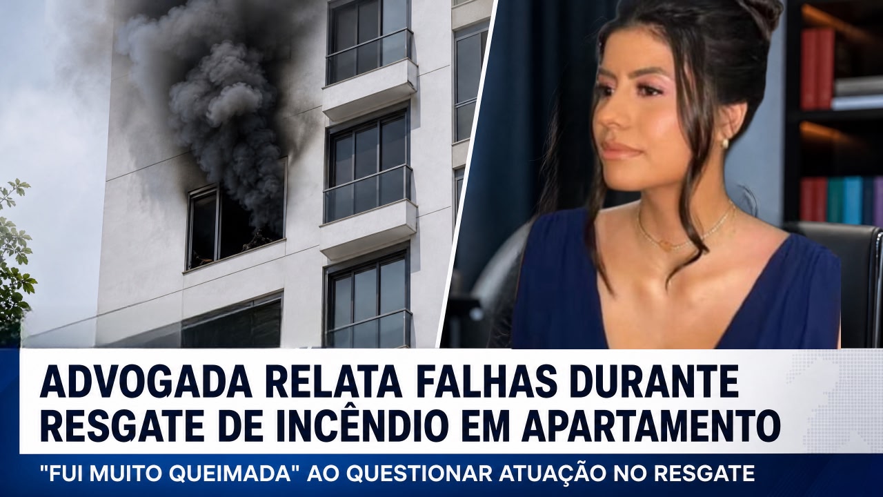 Advogada relata falhas durante resgate de incêndio em apartamento “Fui muito queimada” ao questionar atuação no resgate