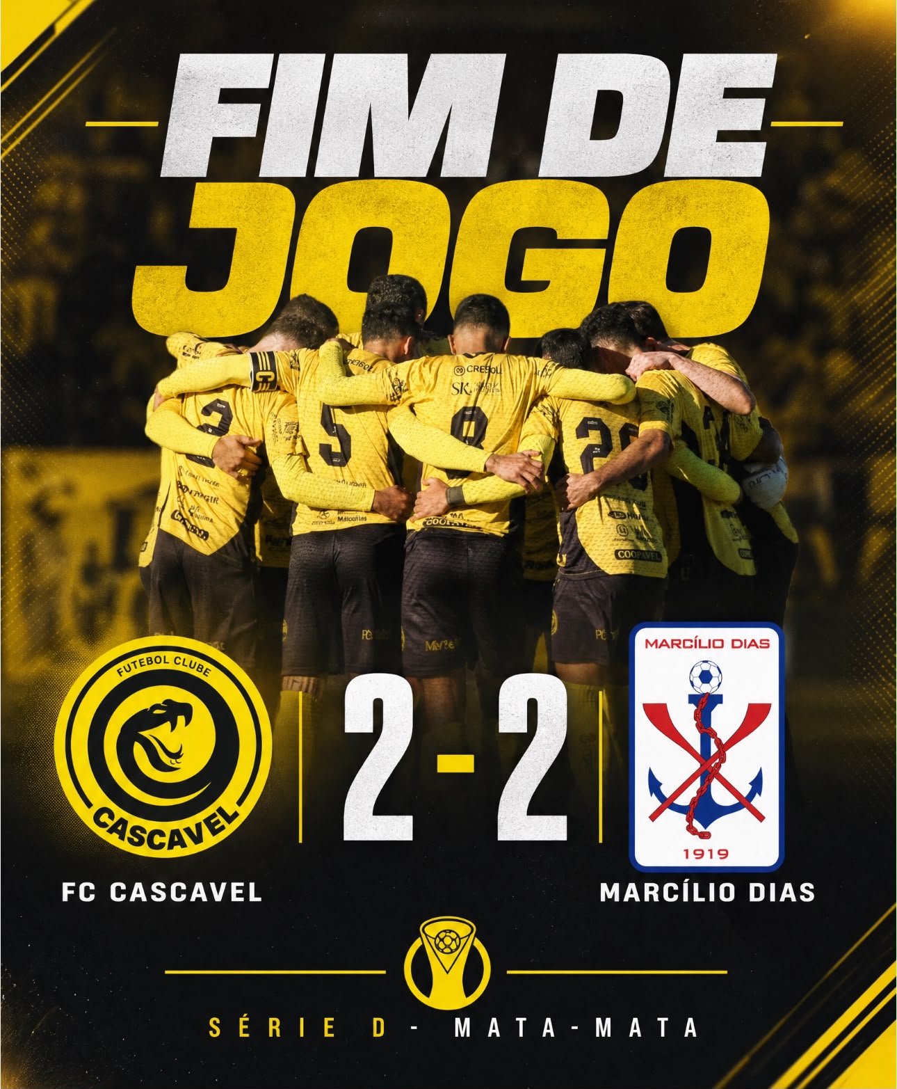 FCC cede empate nos acréscimos, mas mantém decisão da vaga em aberto na Série D