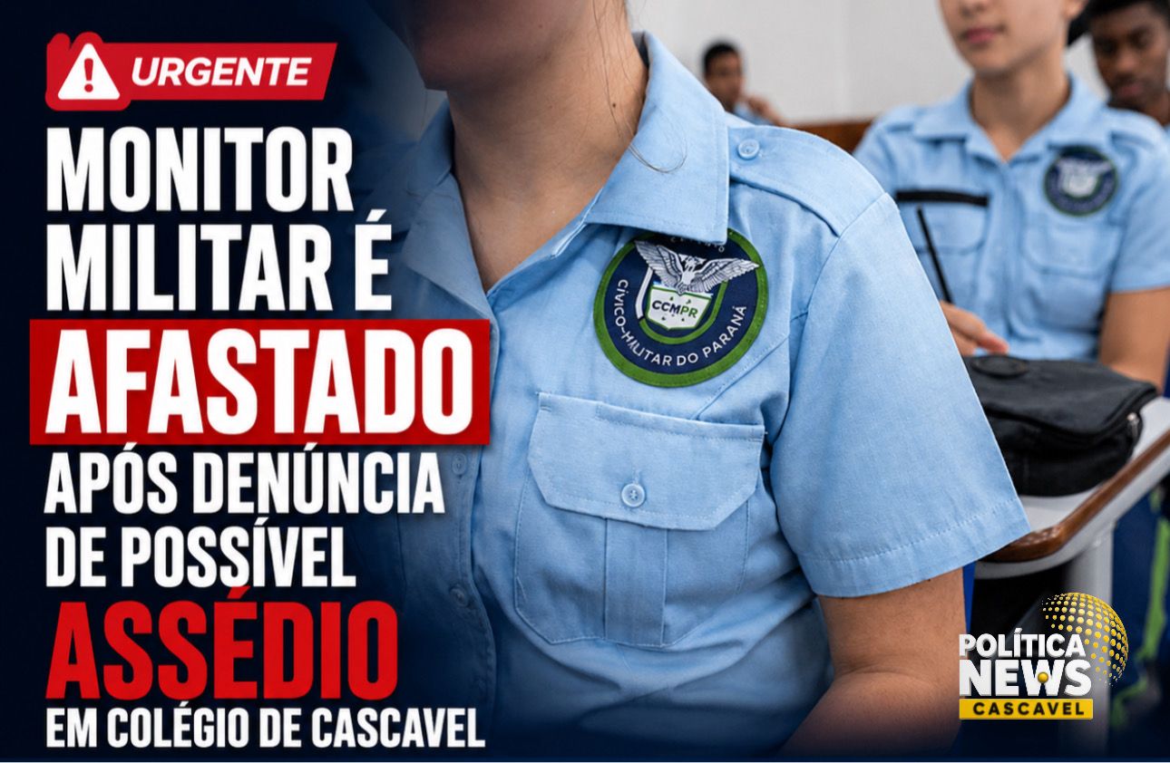 Monitor militar é afastado após denúncia de possível assédio em colégio de Cascavel