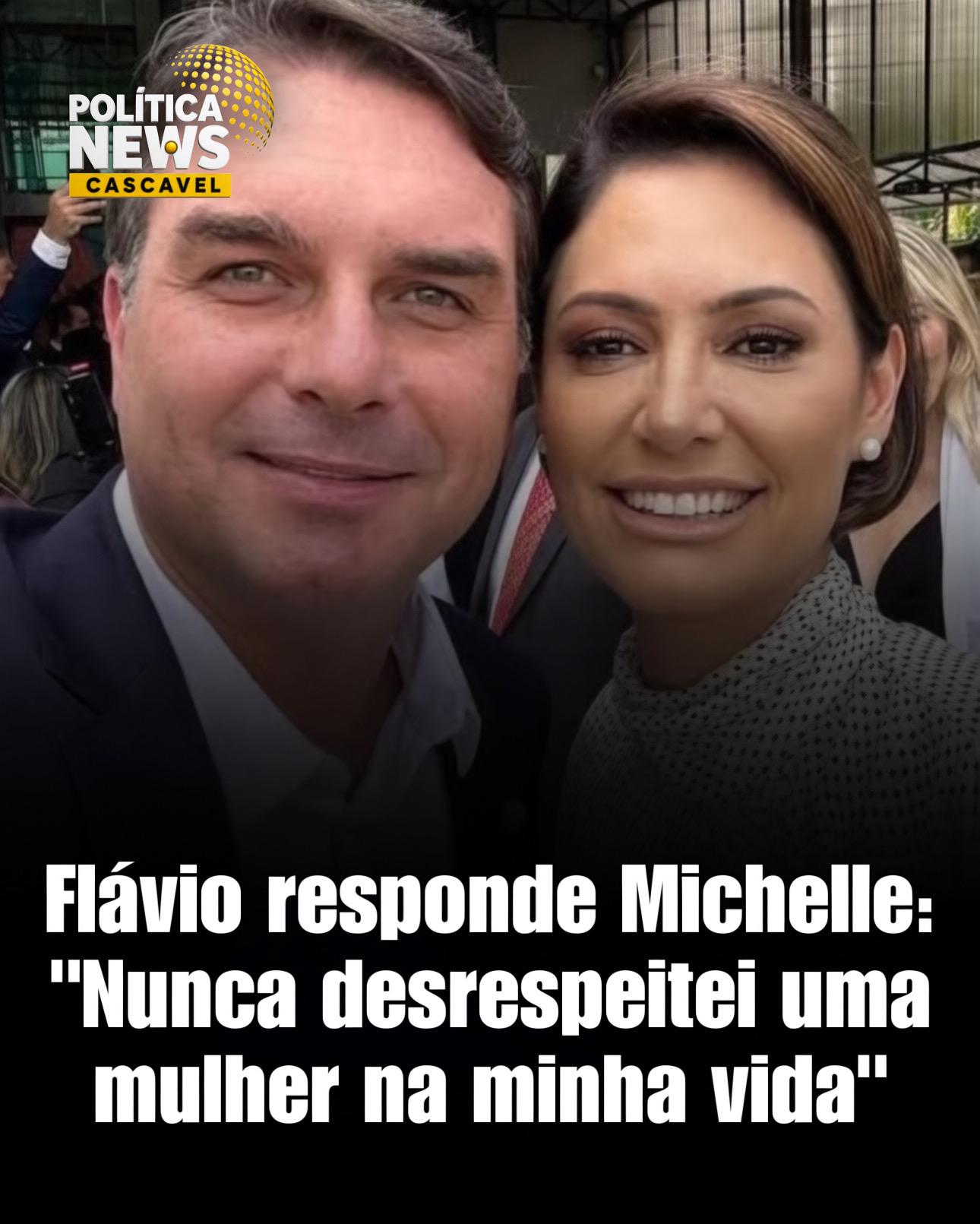 Flávio Bolsonaro nega ter desrespeitado Michelle e pede desculpas caso a tenha ofendido