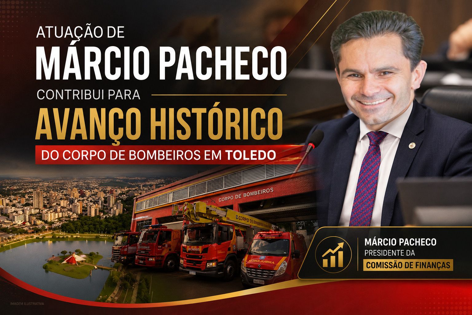 Com atuação de Márcio Pacheco na Presidência da Comissão de Finanças, criação do Batalhão do Corpo de Bombeiros é aprovada para Toledo