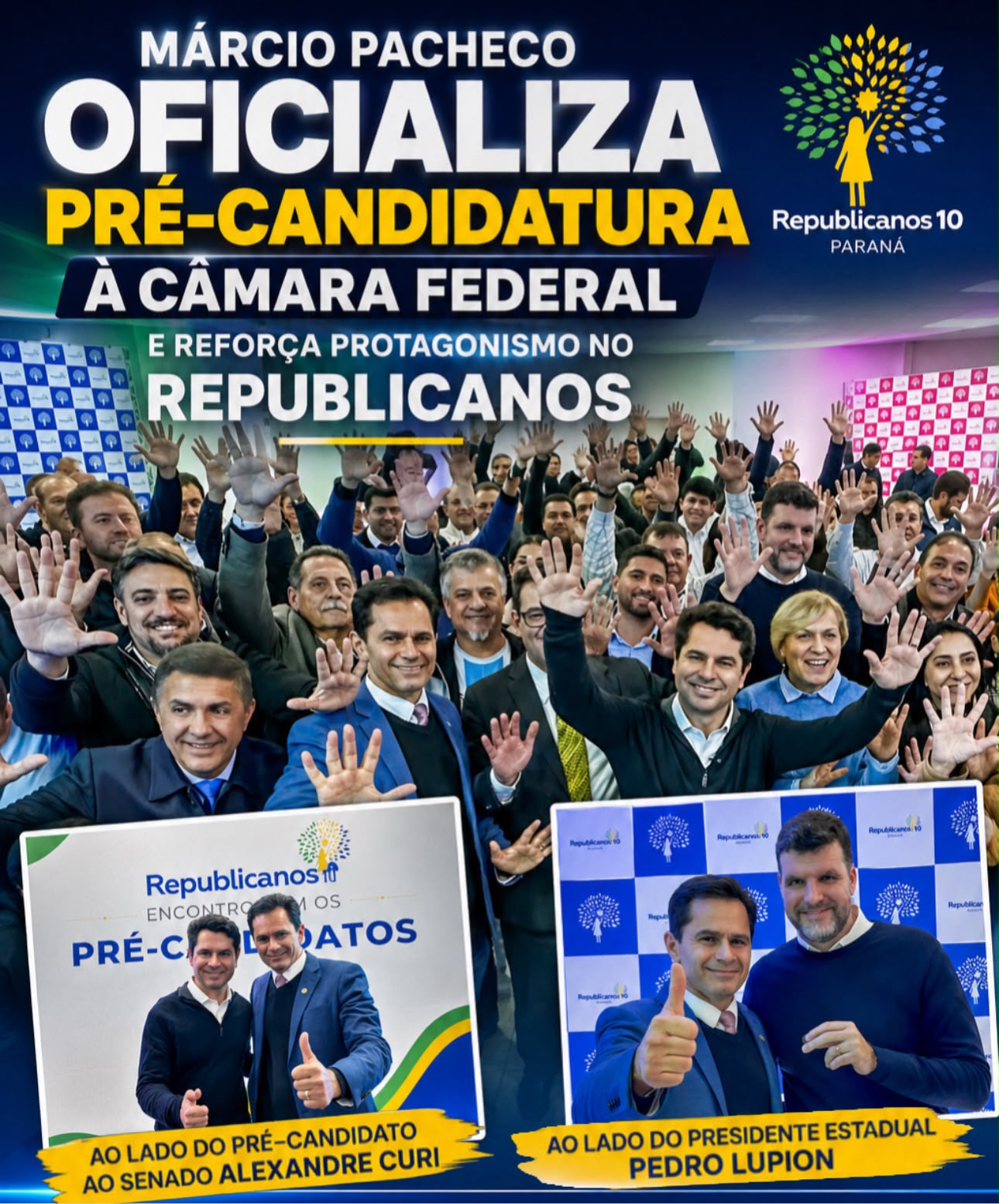 Márcio Pacheco oficializa pré-candidatura à Câmara Federal e reforça protagonismo no Republicanos