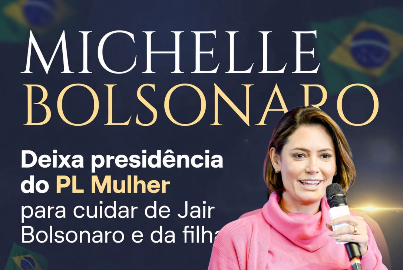 Michelle Bolsonaro deixa presidência do PL Mulher para se dedicar à família