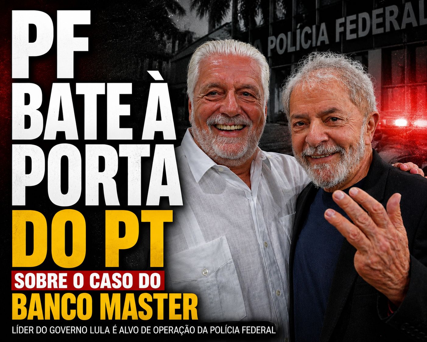 PF BATE À PORTA DO PT SOBRE O CASO DO BANCO MASTER