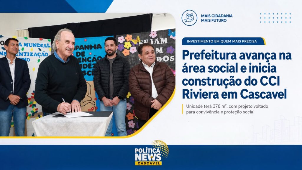 Prefeitura avança na área social e inicia construção do CCI Riviera em Cascavel