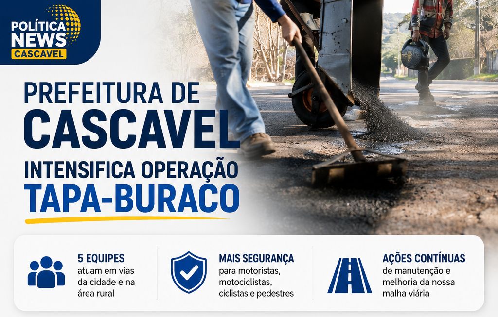 FORÇA-TAREFA |Após período de chuvas, Prefeitura faz operação tapa-buraco extra neste sábado (13)