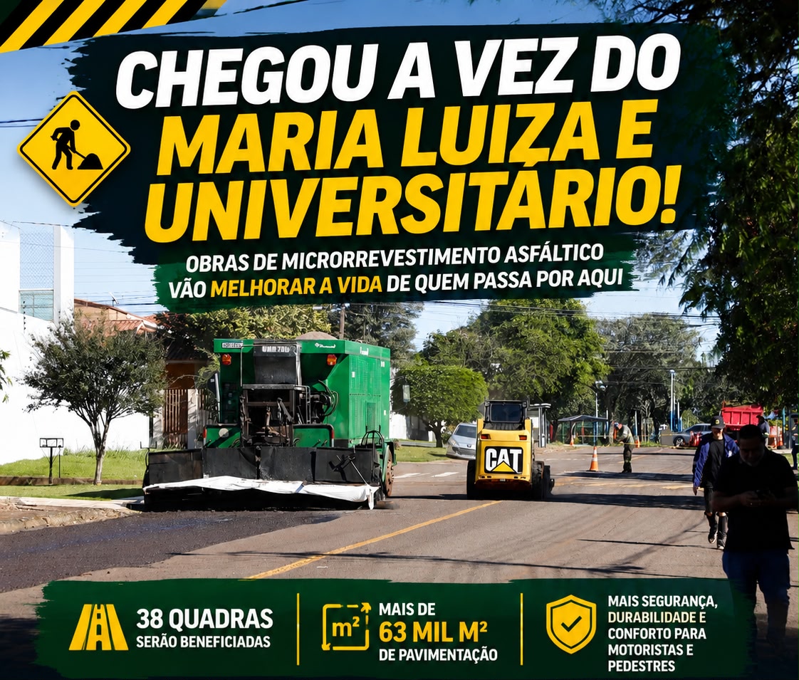 CHEGOU A VEZ DO MARIA LUIZA E UNIVERSITÁRIO: OBRAS VÃO RECUPERAR MAIS DE 63 MIL M² DE RUAS