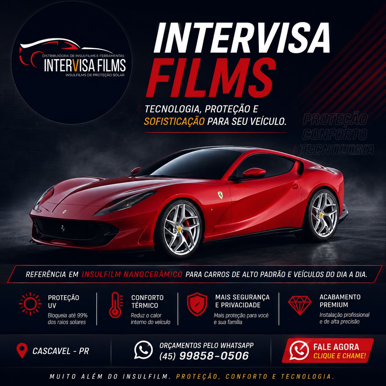 Intervisa Films: Referência em Insulfilm e Proteção Solar Automotiva em Cascavel