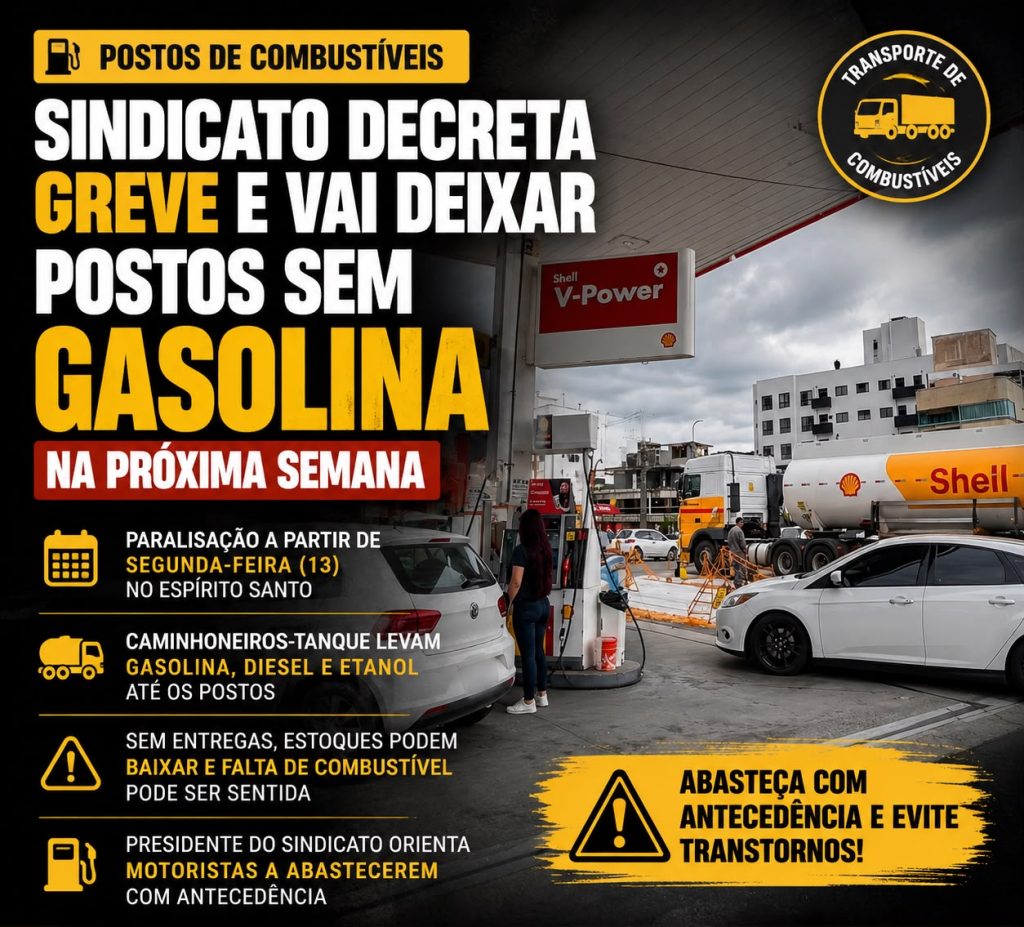 Greve de caminhões-tanque pode afetar abastecimento de combustíveis na próxima semana