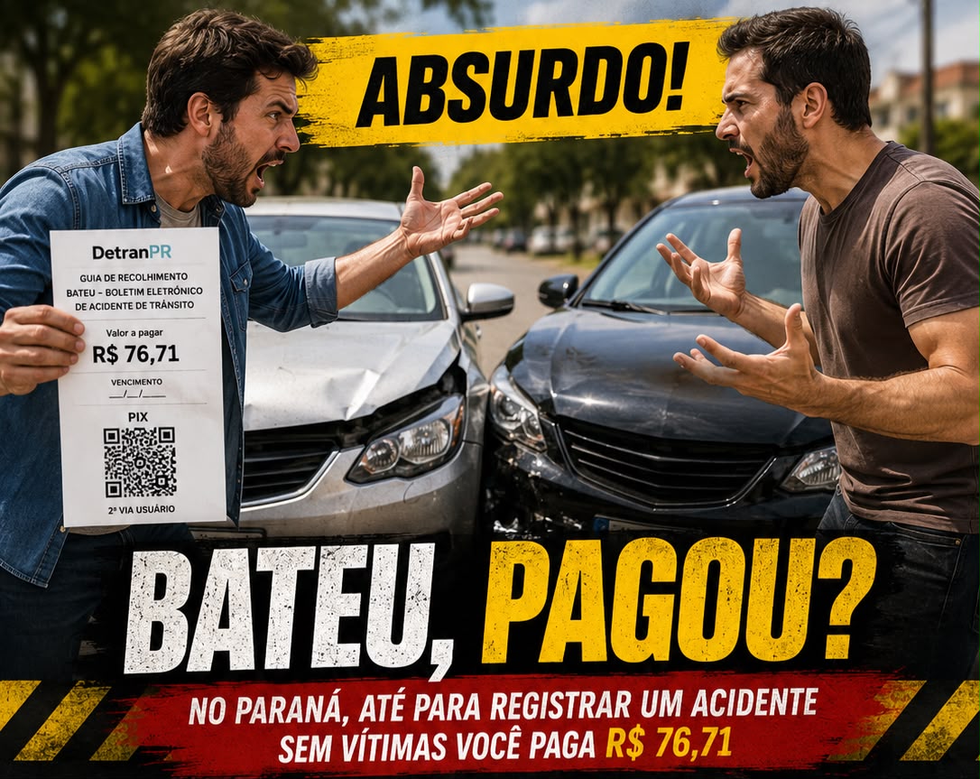 Opinião | Cobrar R$ 76,71 para registrar um acidente sem vítimas é penalizar quem já sofreu o prejuízo
