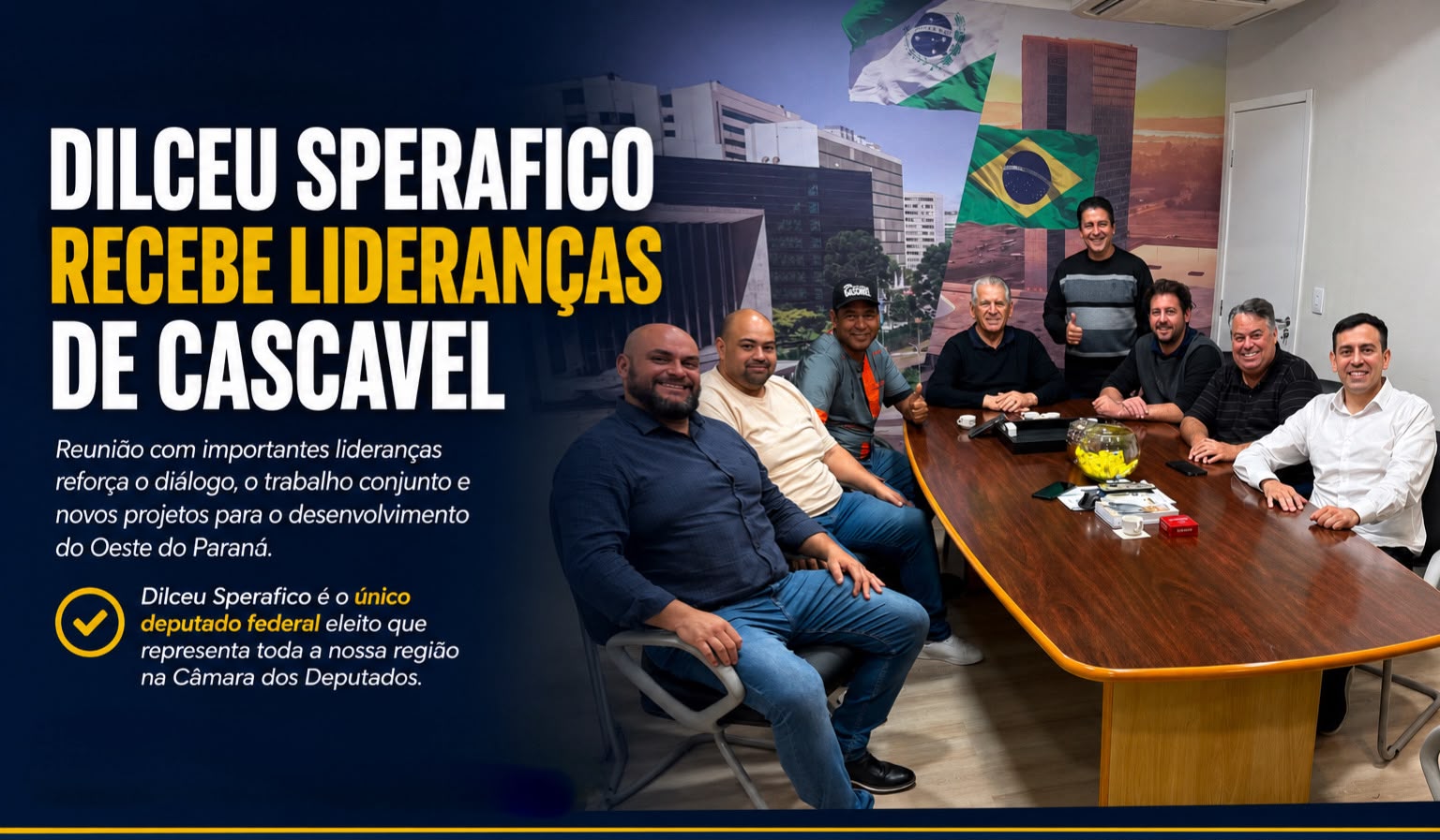 Dilceu Sperafico reúne lideranças de Cascavel para discutir demandas e projetos para a região