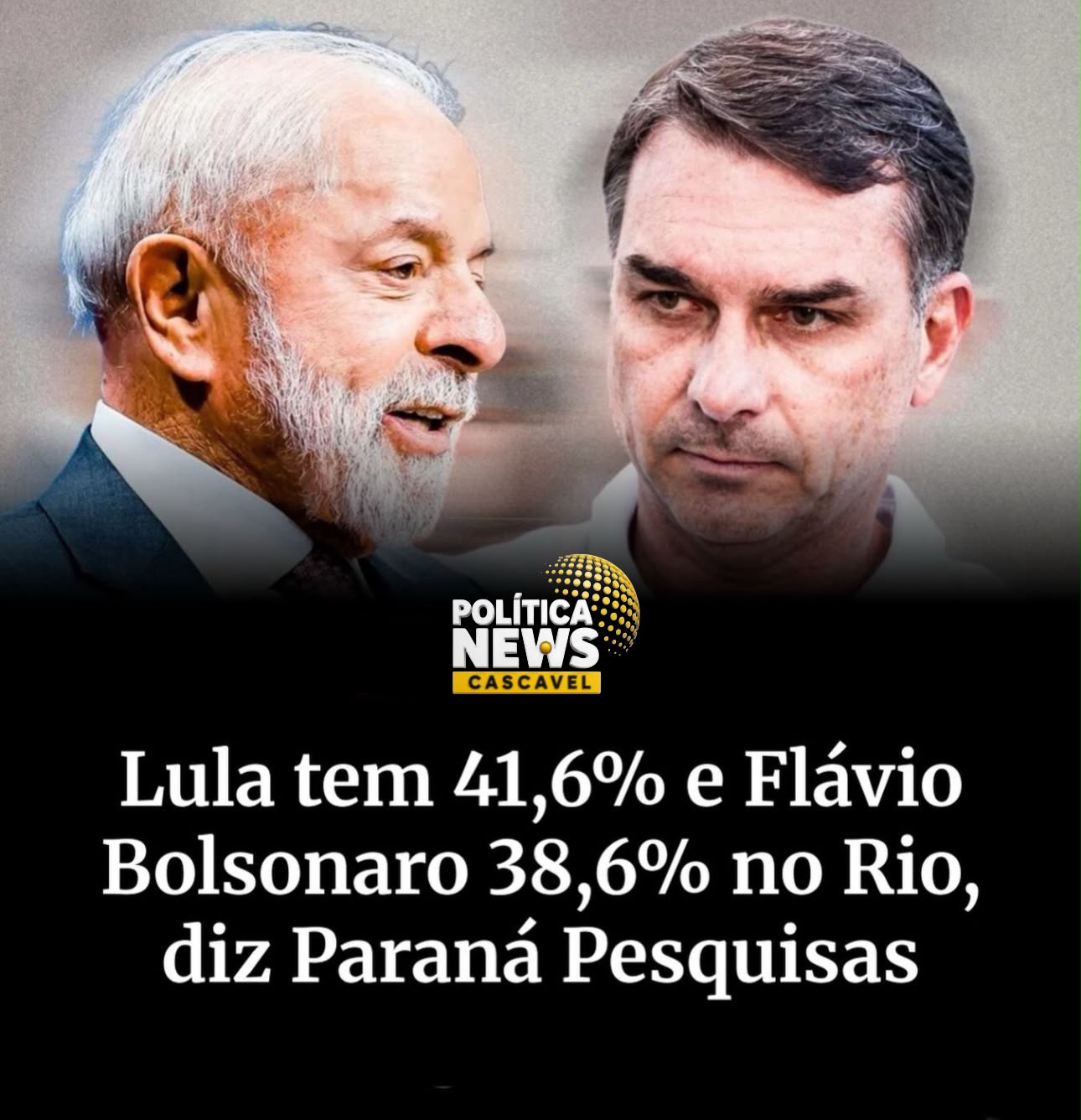 Pesquisa mostra empate técnico entre Lula e Flávio Bolsonaro no Rio e reforça polarização